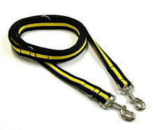 Load image into Gallery viewer, Police Style Dog Training Lead Double Ended Multi Functional Dual Walking Leash 20mm Air Webbing 5ft - 15ft