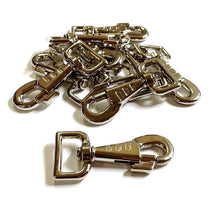 Load image into Gallery viewer, 25mm Fluted Heavy Duty Trigger Clips Hooks Nickel Plated For Dog Leads Webbing Bags Straps