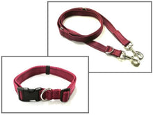 Load image into Gallery viewer, Dog Collar And Police Style Dog Lead Set 25mm Cushion Webbing Small Collar In Various Lengths And Matching Colours