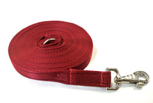 Load image into Gallery viewer, 20ft 6m Large Dog Training Lead Horse Lunge Line 25mm Cushion Webbing In Various Colours