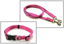 Load image into Gallery viewer, Dog Collar And Police Style Dog Lead Set 25mm Cushion Webbing Small Collar In Various Lengths And Matching Colours