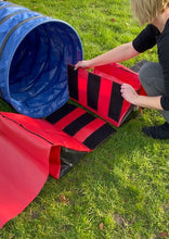 Load image into Gallery viewer, Dog Agility Tunnel Sandbag Adjustable 60cm - 80cm Diameter Tunnels Indoor Outdoor UV PVC Various Colours 490mm Material Width Connects Underneath