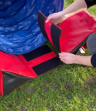 Load image into Gallery viewer, Dog Agility Tunnel Sandbag Adjustable 60cm - 80cm Diameter Tunnels Indoor Outdoor UV PVC Various Colours 300mm Material Width Connects Underneath