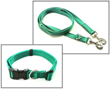 Load image into Gallery viewer, Dog Collar And Police Style Dog Lead Set 25mm Cushion Webbing Large Collar In Various Lengths And Matching Colours