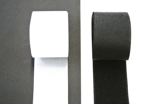Sew On Hook And Loop Tape White Black 25 Metre Rolls In 16mm 20mm 25mm 38mm 50mm 100mm