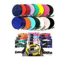 Load image into Gallery viewer, Dog Collar And Lead Set 25mm Cushion Webbing Small Collar In Various Lengths And Matching Colours