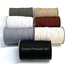 Load image into Gallery viewer, 4mm Polyester Cord Soft Drawstring Piping Cord In 22 Colours And Various Lengths