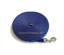 Load image into Gallery viewer, Dog Training Lead 25mm Heavy Webbing 5ft - 30ft Long Line Tracking Recall In 20 Colours