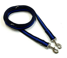 Load image into Gallery viewer, Police Style Dog Training Lead Double Ended Multi Functional Dual Walking Leash 20mm Air Webbing 5ft - 15ft