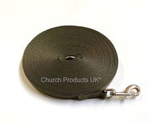 Load image into Gallery viewer, Dog Training Lead 25mm Heavy Webbing 5ft - 30ft Long Line Tracking Recall In 20 Colours