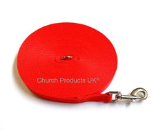 Load image into Gallery viewer, Dog Training Lead 25mm Heavy Webbing 5ft - 30ft Long Line Tracking Recall In 20 Colours