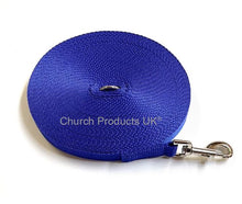 Load image into Gallery viewer, Dog Training Lead 25mm Heavy Webbing 5ft - 30ft Long Line Tracking Recall In 20 Colours