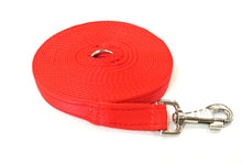 Load image into Gallery viewer, 20ft 6m Large Dog Training Lead Horse Lunge Line 25mm Cushion Webbing In Various Colours