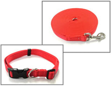 Load image into Gallery viewer, Dog Collar And Lead Set 25mm Cushion Webbing Medium Collar In Various Lengths And Matching Colours