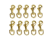 Load image into Gallery viewer, 12mm Solid Brass Swivel Trigger Clip Hook Round Eye Heavy Duty For Dog Leads