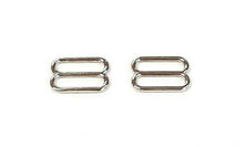 Load image into Gallery viewer, Metal 3 Bar Slides Nickel Plated 16mm - 50mm Tri Glide Adjusters Strong & Durable For Bags Straps Webbing Collars Leads