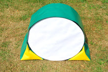 Load image into Gallery viewer, Dog agility tunnel sandbags in green and yellow