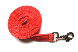 Horse lunge line dog training lead 10ft in red 