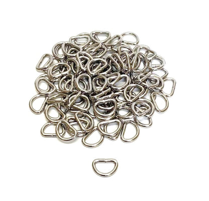 Welded D-ring 10mm - 38mm Nickel Plated For Webbing Straps Bags Handles Dog Leads Collars