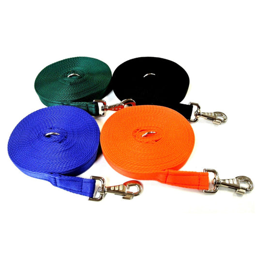 20ft 6m Large Dog Training Lead Horse Lunge Line 25mm Cushion Webbing In Various Colours