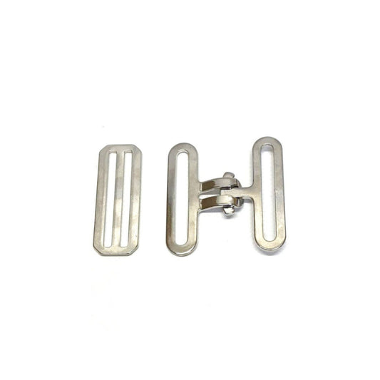 New 2"/50mm Nickel Plated Surcingle Clip Sets Male Female 3 Bar Slides Ideal For Horse Rug Repairs