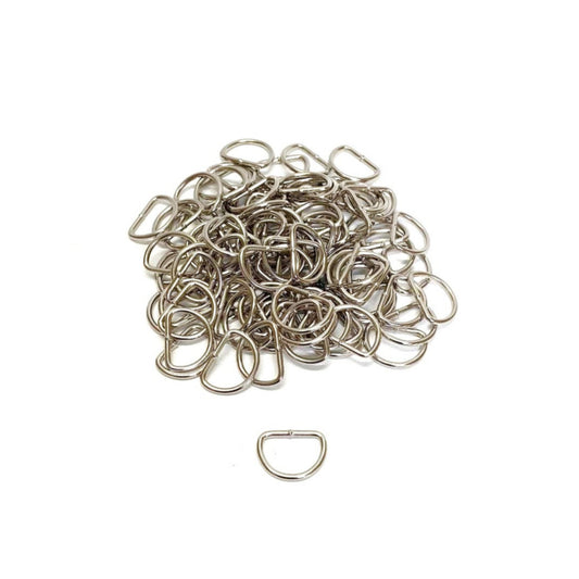 25mm Welded D-Rings 3mm Thick Nickel Plated For Bags Straps Dog Leads Crafts x10 x25 x50 x100
