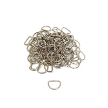 Load image into Gallery viewer, 25mm Welded D-Rings 3mm Thick Nickel Plated For Bags Straps Dog Leads Crafts x10 x25 x50 x100