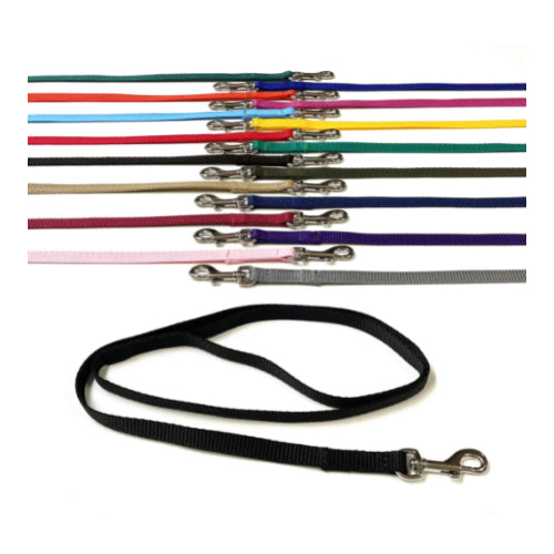 45" Long Puppy Dog Walking Lead Leash 13mm Wide Strong Durable Webbing In 19 Colours