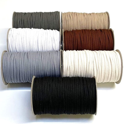 4mm Polyester Cord Soft Drawstring Piping Cord In 22 Colours And Various Lengths