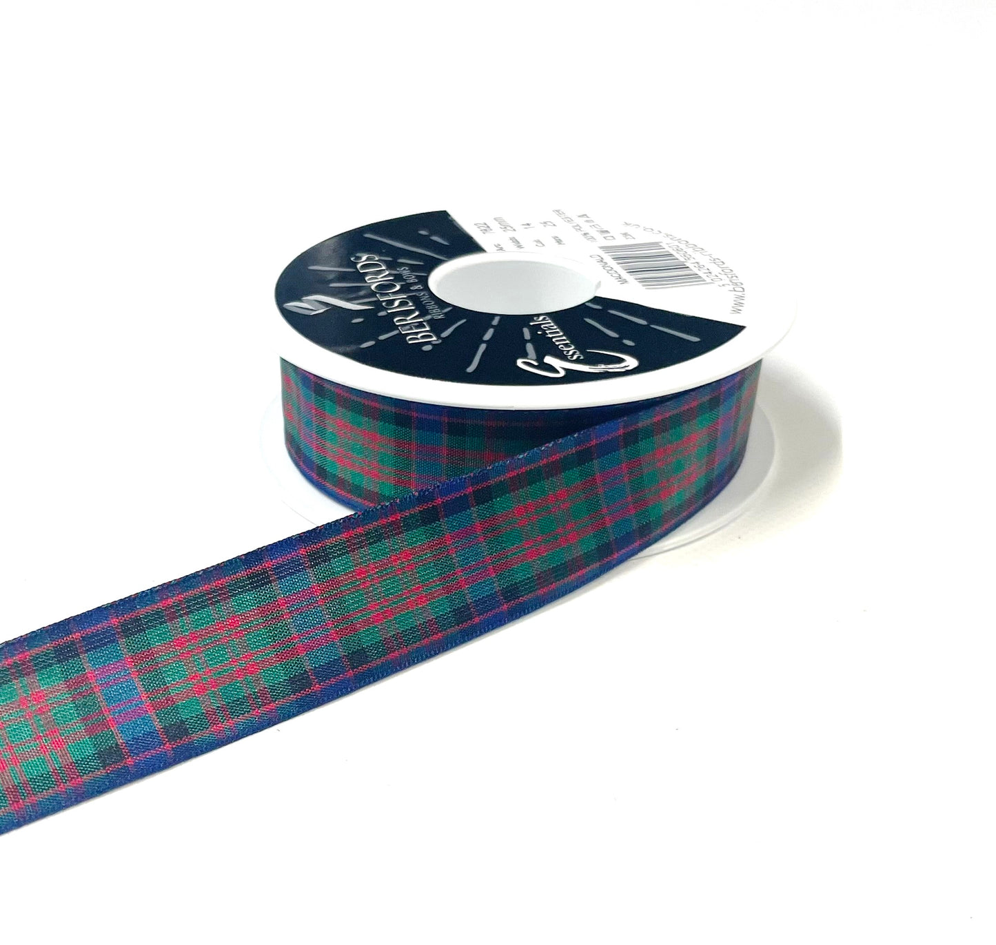 Tartan Ribbon 25mm Berisfords Scottish Ribbon Sewing Crafts Gift Wrapping In Various Lengths