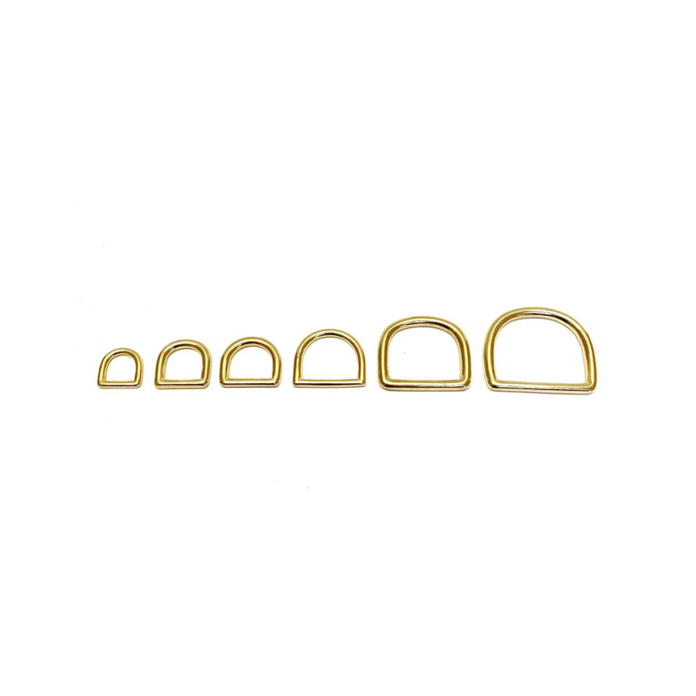 Solid Brass D-Rings 12mm - 38mm Dog Leads Collars Horse Leather Crafts x1 - x50