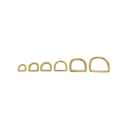 Solid Brass D-Rings 12mm - 38mm Dog Leads Collars Horse Leather Crafts x1 - x50