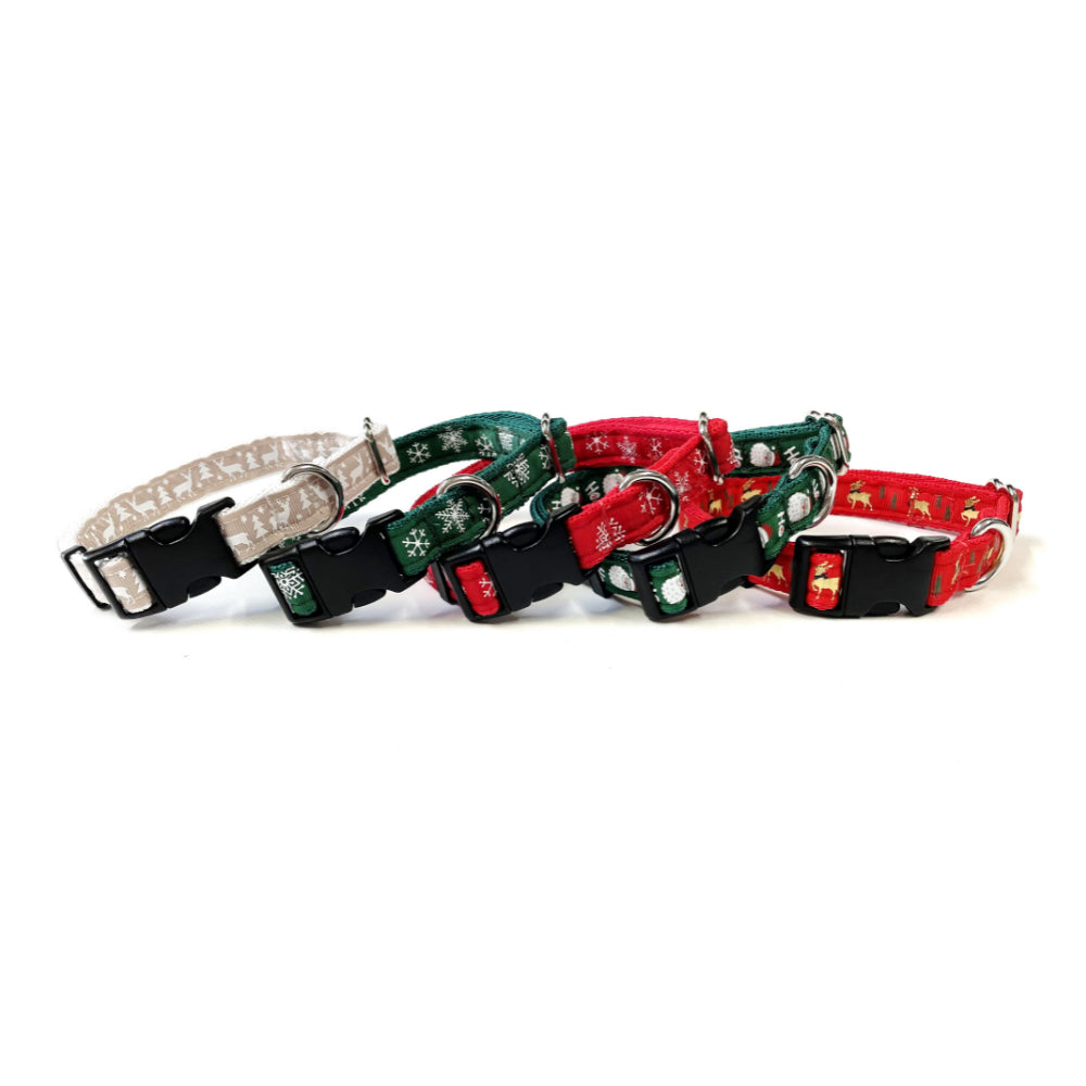 Christmas Dog Collars Adjustable 20mm Wide In Various Designs Small Medium Large