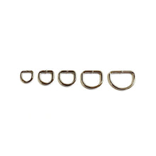 Load image into Gallery viewer, Welded D-ring 10mm - 38mm Nickel Plated For Webbing Straps Bags Handles Dog Leads Collars