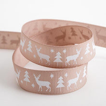 Load image into Gallery viewer, Christmas Ribbon 16mm Wide Grosgrain Gift Wrapping Decorations Presents Crafts