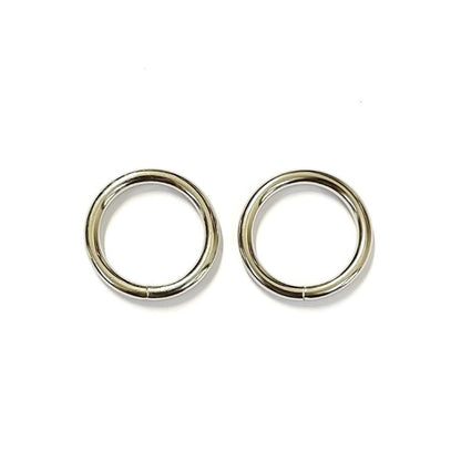 25mm Welded O-Rings Nickel Plated 4mm Thick For Webbing Bags Straps Handles Dog Leads x1 - x500