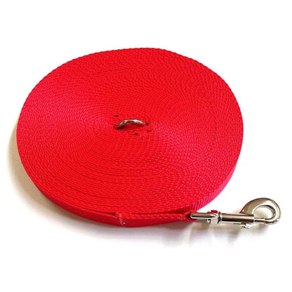 Dog Training Lead 25mm Heavy Webbing 5ft - 30ft Long Line Tracking Recall In 20 Colours