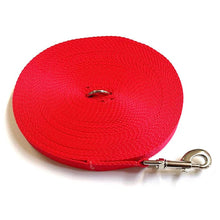 Load image into Gallery viewer, Dog Training Lead 25mm Heavy Webbing 40ft - 100ft Long Line Tracking Recall In 18 Colours