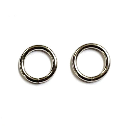 10mm Welded O-Ring Metal Nickel Plated 2mm Thick Circle Rings Webbing Bags Straps