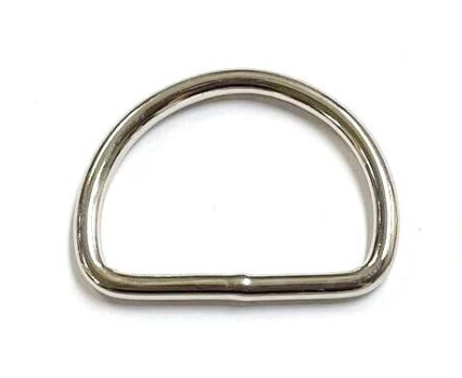 32mm Welded D-Rings Nickel Plated For Bags Straps Dog Leads Crafts x30