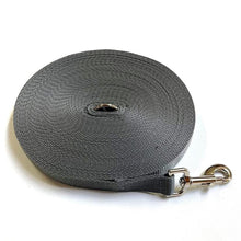 Load image into Gallery viewer, Dog Training Lead 25mm Heavy Webbing 40ft - 100ft Long Line Tracking Recall In 18 Colours