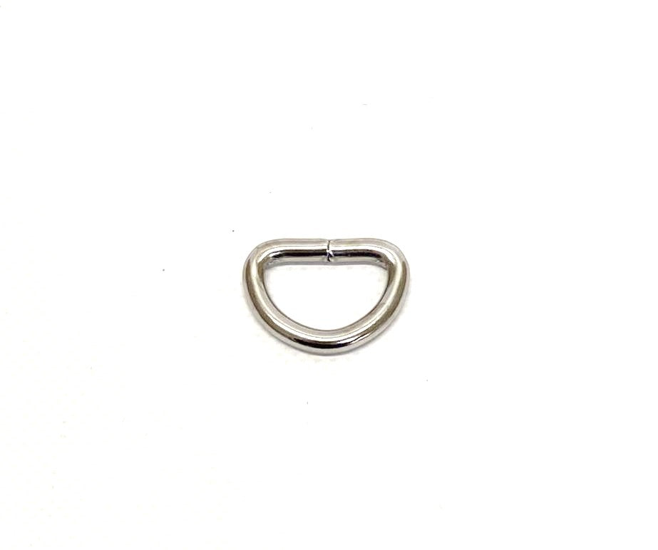 Welded D-ring 10mm - 38mm Nickel Plated For Webbing Straps Bags Handles Dog Leads Collars