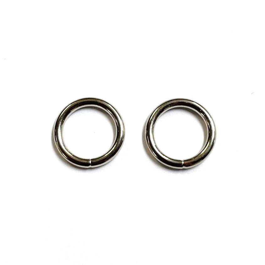 12mm Welded O-Ring Metal Nickel Plated 2.5mm Thick Circle Rings Webbing Bags Straps