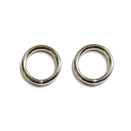 16mm Welded O-Ring Metal Nickel Plated 3mm Thick Circle Rings Webbing Bags Straps