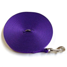 Load image into Gallery viewer, Dog Training Lead 25mm Heavy Webbing 40ft - 100ft Long Line Tracking Recall In 18 Colours