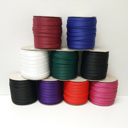10mm Wide Polypropylene Webbing 150kg In 10 Colours For Bag Handles Straps Dog Leads Crafts