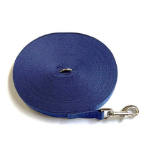 Load image into Gallery viewer, Dog Training Lead 25mm Heavy Webbing 40ft - 100ft Long Line Tracking Recall In 18 Colours