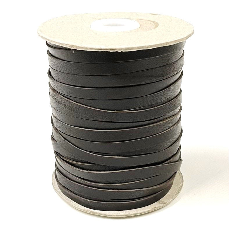 6mm Flat Genuine Leather Thonging Strip Laces Cord Various Colours And Lengths
