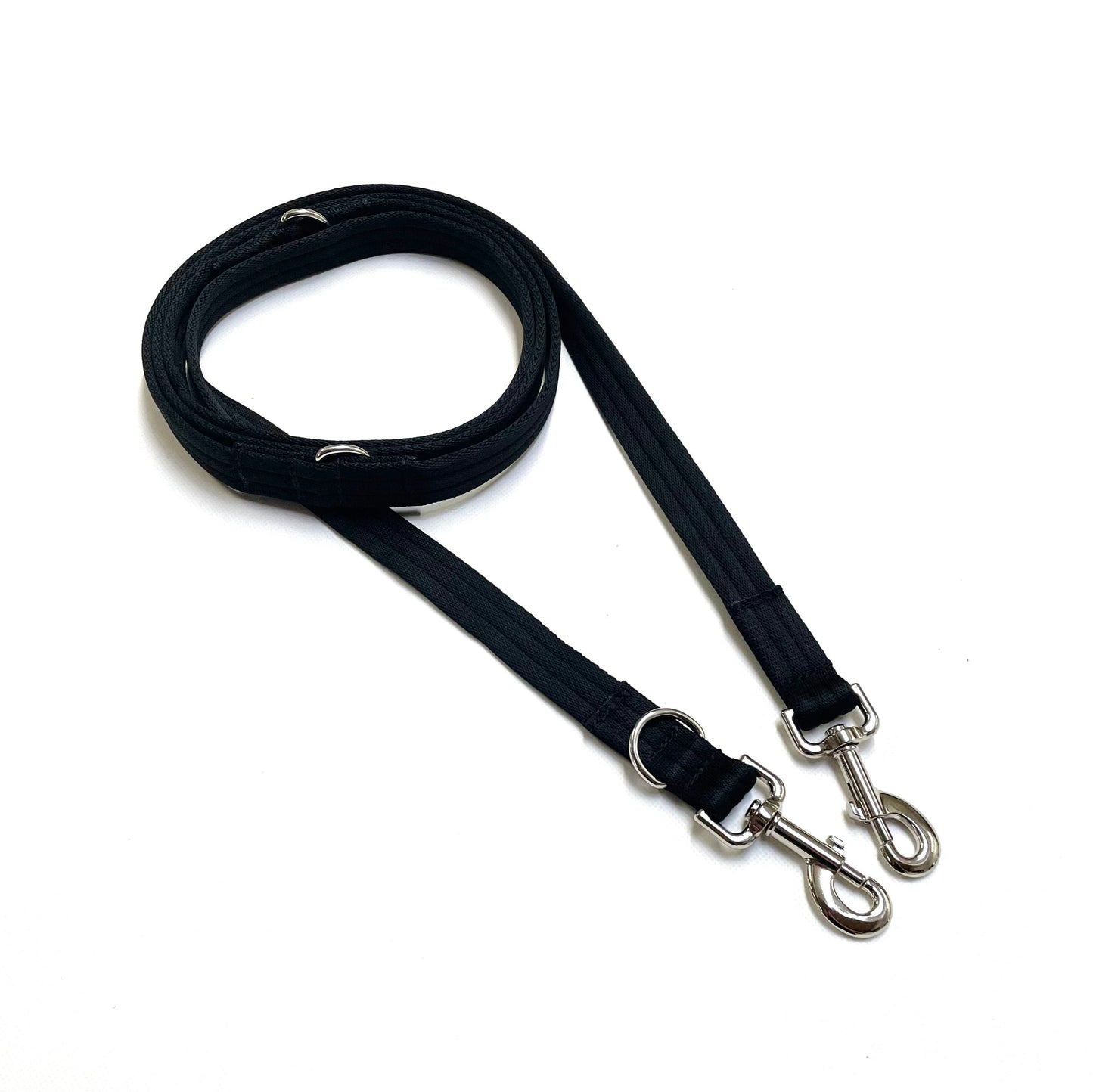 Double Ended Dog Training Lead Multi Functional Walking Leash In Black