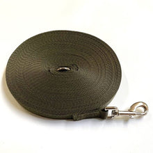 Load image into Gallery viewer, Dog Training Lead 25mm Heavy Webbing 40ft - 100ft Long Line Tracking Recall In 18 Colours